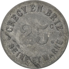 France, 25 Centimes, EF(40-45), Zinc, Elie #10.3, 2.83