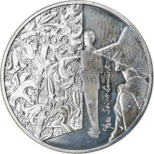 Coin, France, Yves St. Laurent, 5 Francs, 2000, Paris, BU, MS(64), Silver