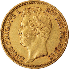 Moneda, Francia, Louis-Philippe, 20 Francs, 1831, Paris, MBC+, Oro, KM:739.1