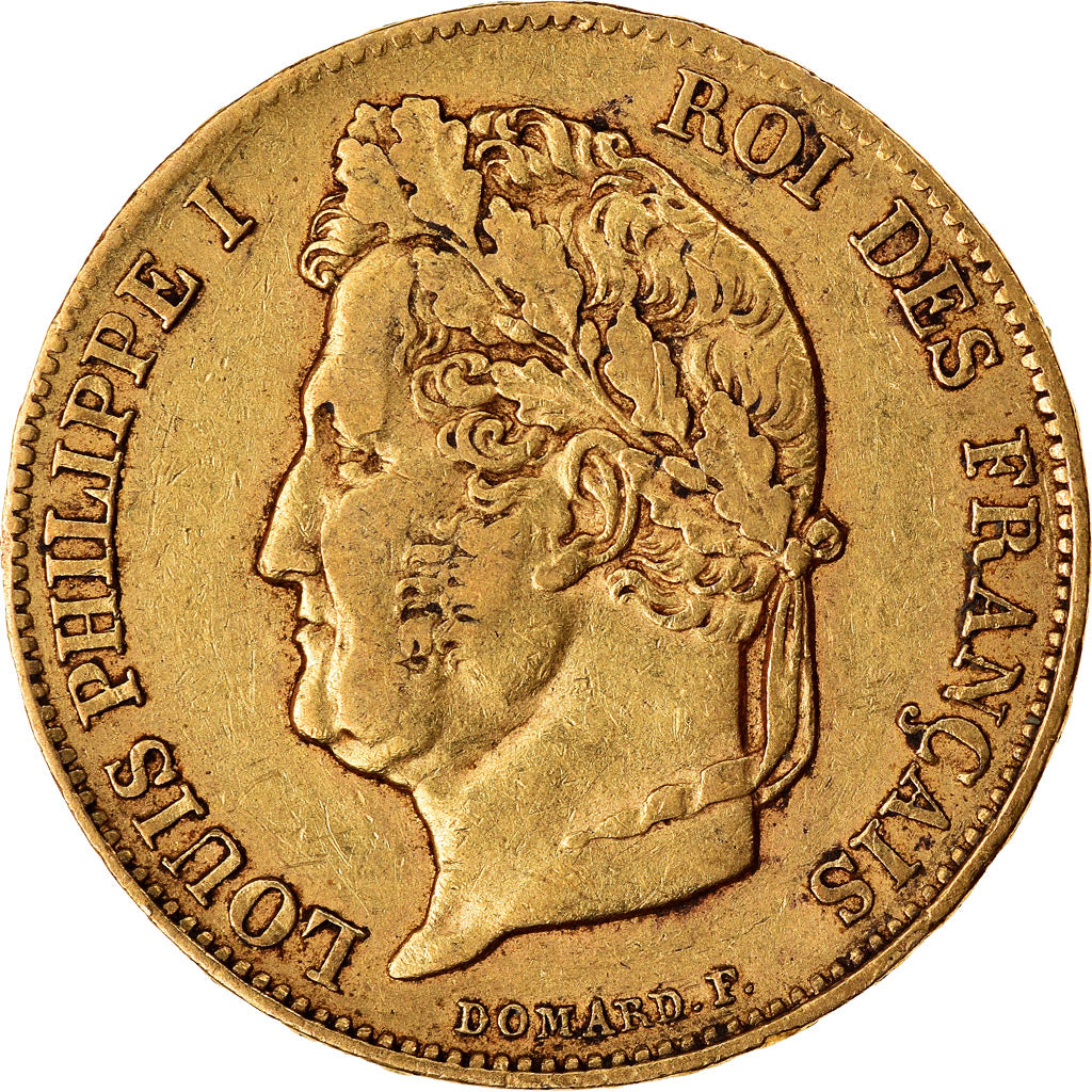 Moneda, Francia, Louis-Philippe, 20 Francs, 1840, Paris, MBC, Oro, KM:750.1