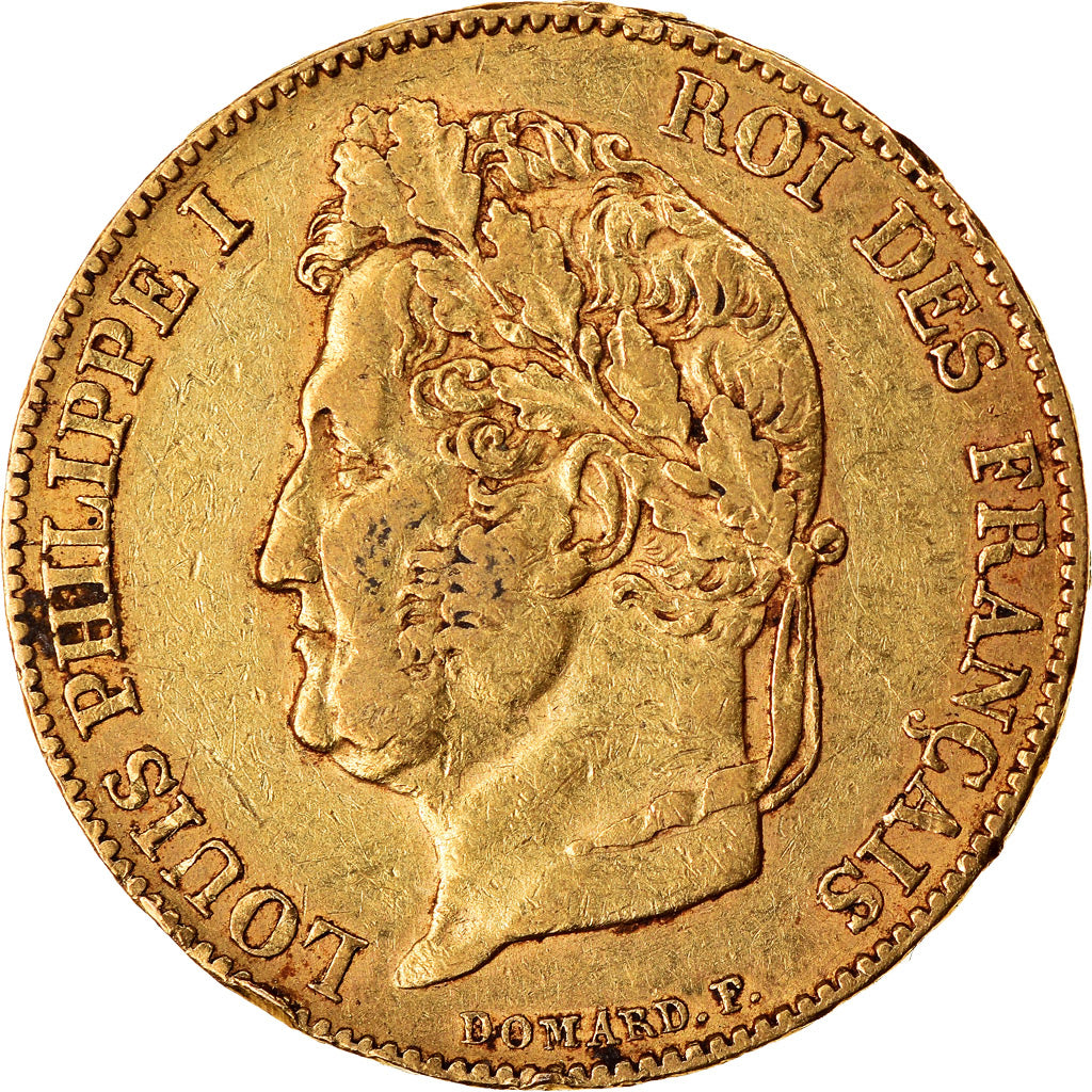 Munten, Frankrijk, Louis-Philippe, 20 Francs, 1843, Lille, ZF, Goud, KM:750.5