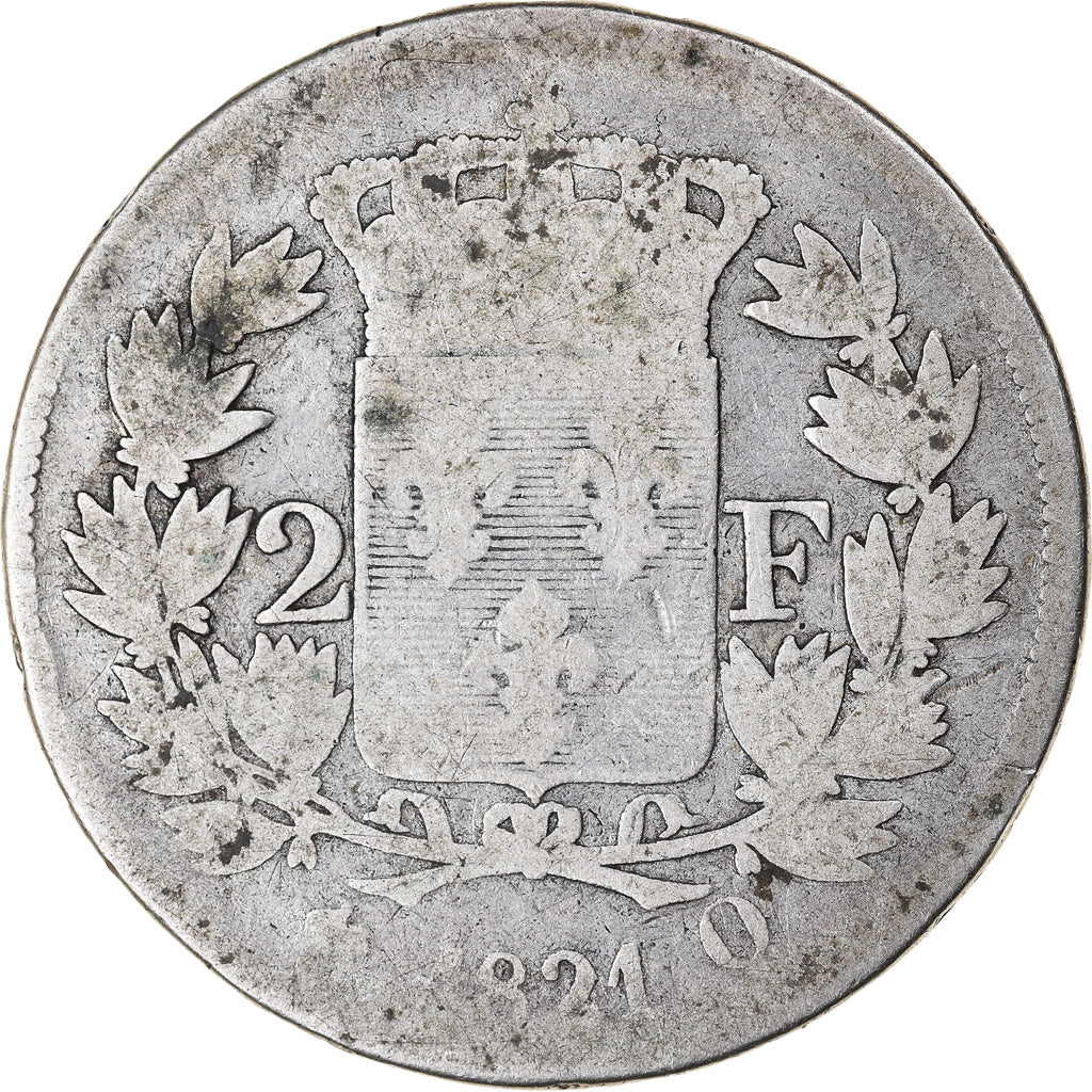 Moneda, Francia, Louis XVIII, Louis XVIII, 2 Francs, 1821, Perpignan, BC+