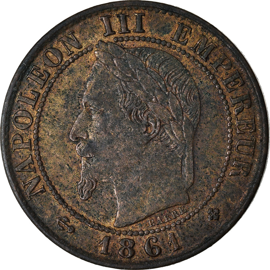 Münze, Frankreich, Napoleon III, Napoléon III, Centime, 1861, Strasbourg, VZ