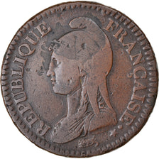 Moneta, Francia, Dupré, 2 Décimes, AN 4, Paris, MB+, Bronzo, KM:638.1
