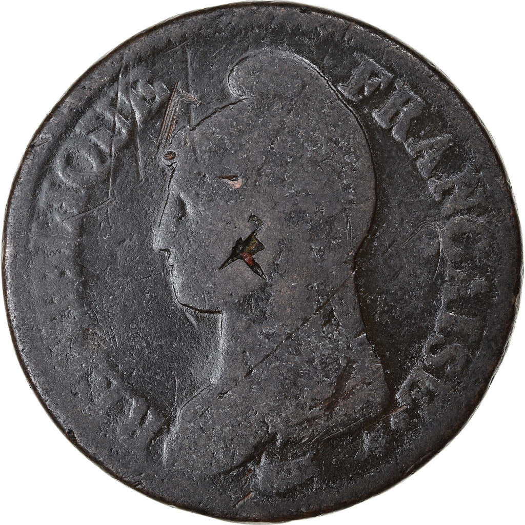 Moeda, França, Dupré, Decime, AN 4, Paris, Modification du 2 décimes