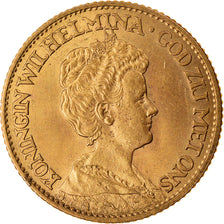 Coin, Netherlands, Wilhelmina I, 10 Gulden, 1912, MS(60-62), Gold, KM:149