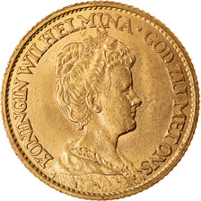 Coin, Netherlands, Wilhelmina I, 10 Gulden, 1913, AU(55-58), Gold, KM:149