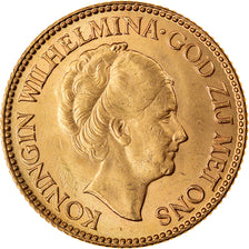 Münze, Niederlande, Wilhelmina I, 10 Gulden, 1925, VZ+, Gold, KM:162