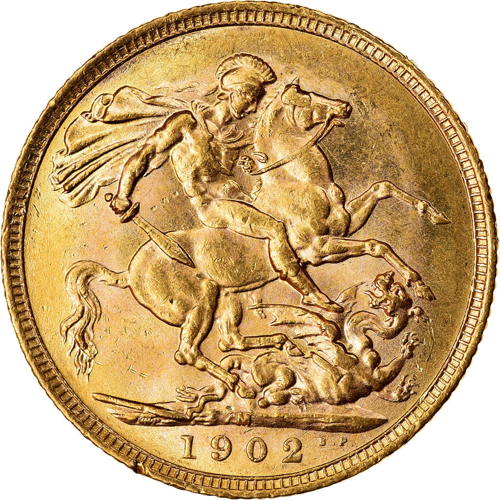 Münze, Australien, Edward VII, Sovereign, 1902, Melbourne, VZ+, Gold, KM:15