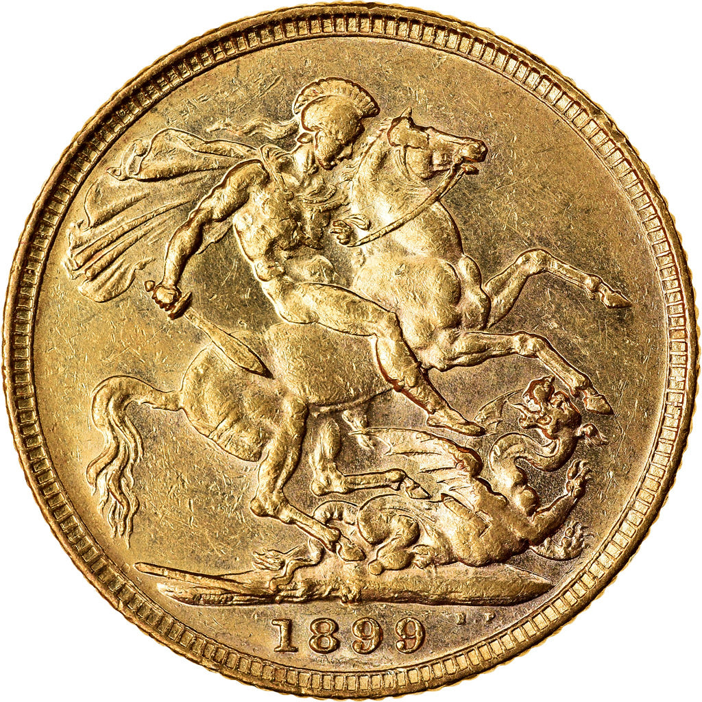 Coin, Australia, Victoria, Sovereign, 1899, Melbourne, AU(55-58), Gold, KM:13