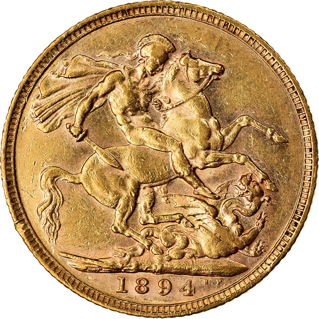 Coin, Australia, Victoria, Sovereign, 1894, Melbourne, AU(55-58), Gold, KM:13