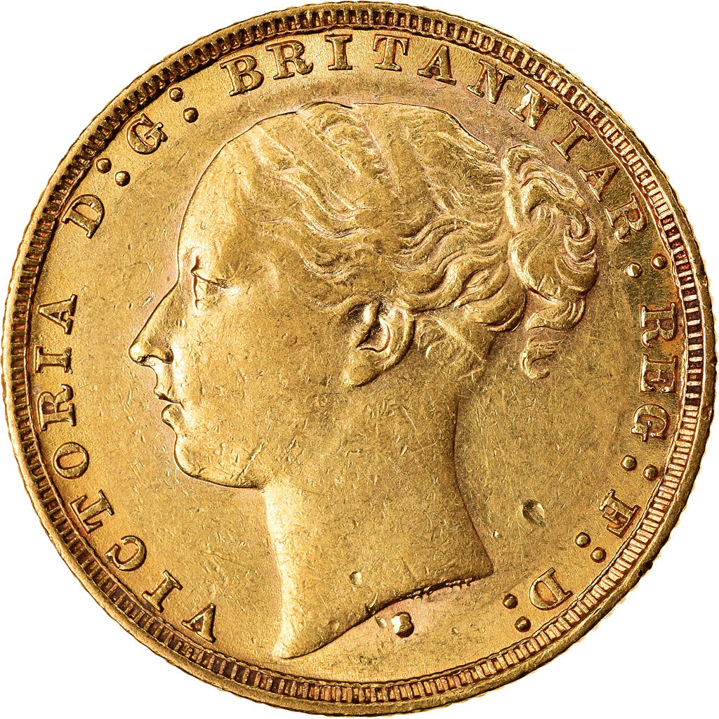 Münze, Australien, Victoria, Sovereign, 1879, Sydney, VZ, Gold, KM:7