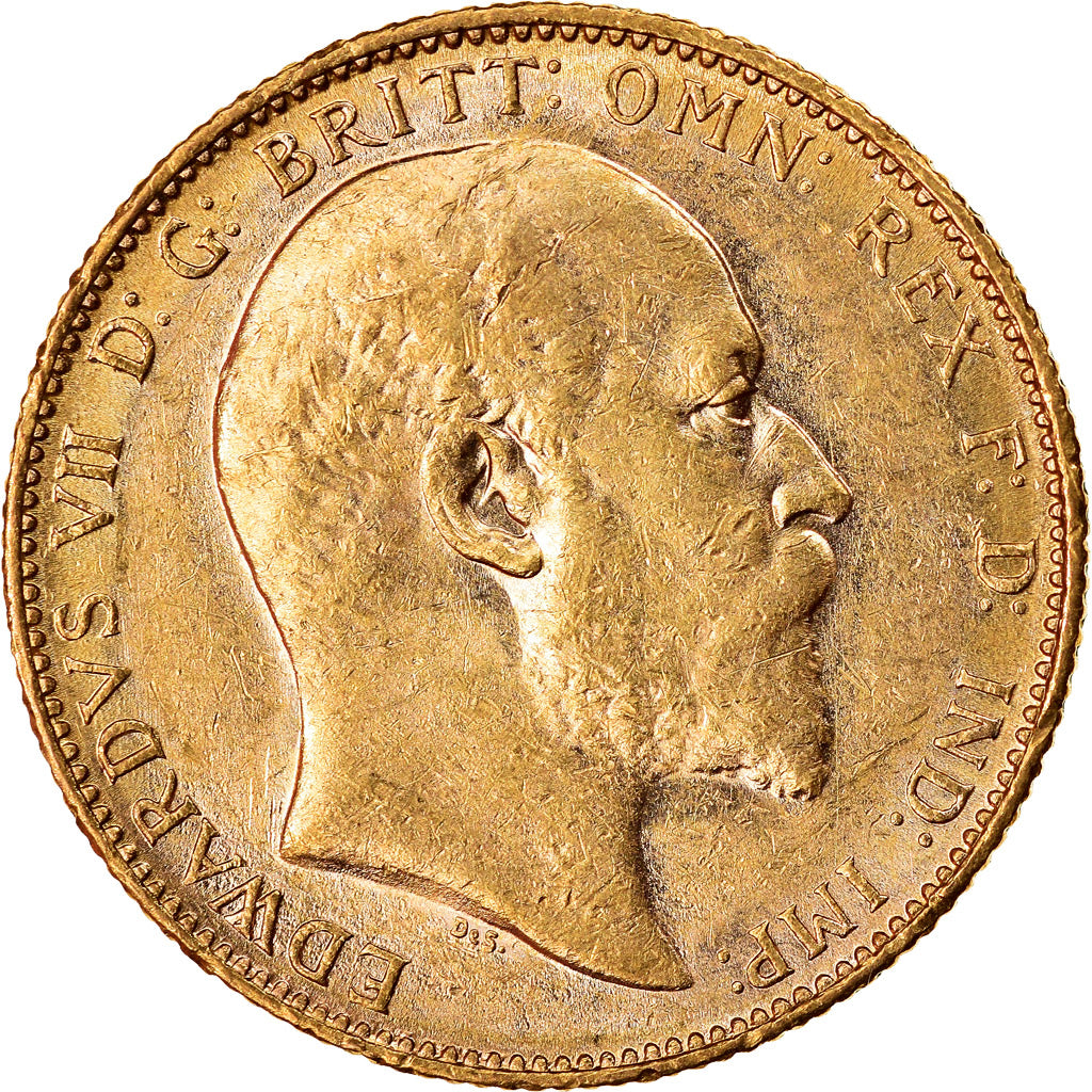 Coin, Australia, Edward VII, Sovereign, 1902, Perth, AU(50-53), Gold, KM:15