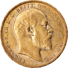 Coin, Australia, Edward VII, Sovereign, 1902, Perth, AU(50-53), Gold, KM:15