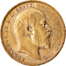 Moneda, Australia, Edward VII, Sovereign, 1902, Perth, MBC+, Oro, KM:15