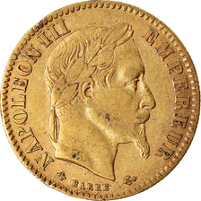 Coin, France, Napoleon III, 10 Francs, 1866, Paris, VF(30-35), Gold, KM:800.1