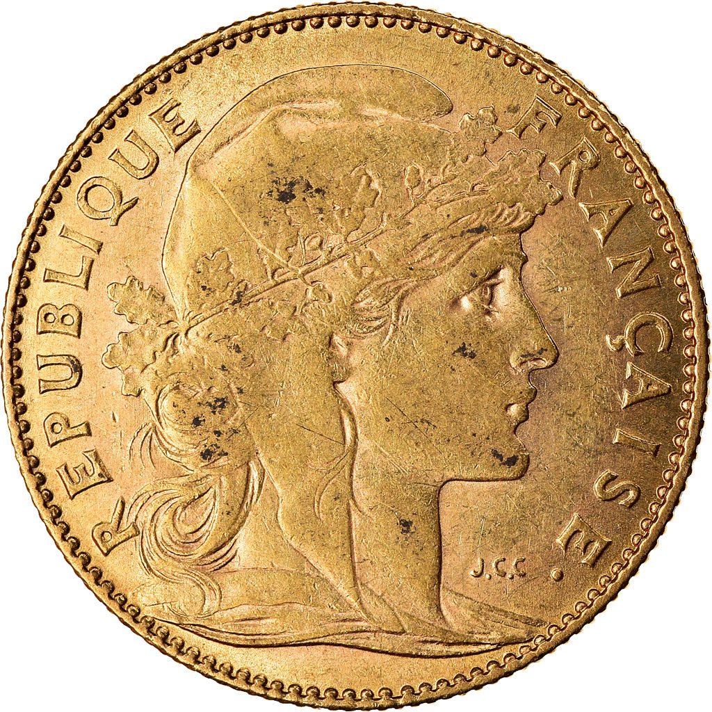 Coin, France, Marianne, 10 Francs, 1900, Paris, EF(40-45), Gold, KM:846