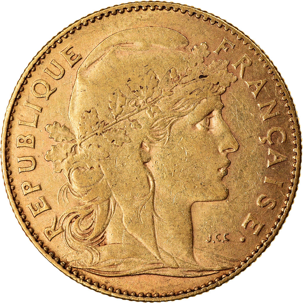 Coin, France, Marianne, 10 Francs, 1900, Paris, EF(40-45), Gold, KM:846