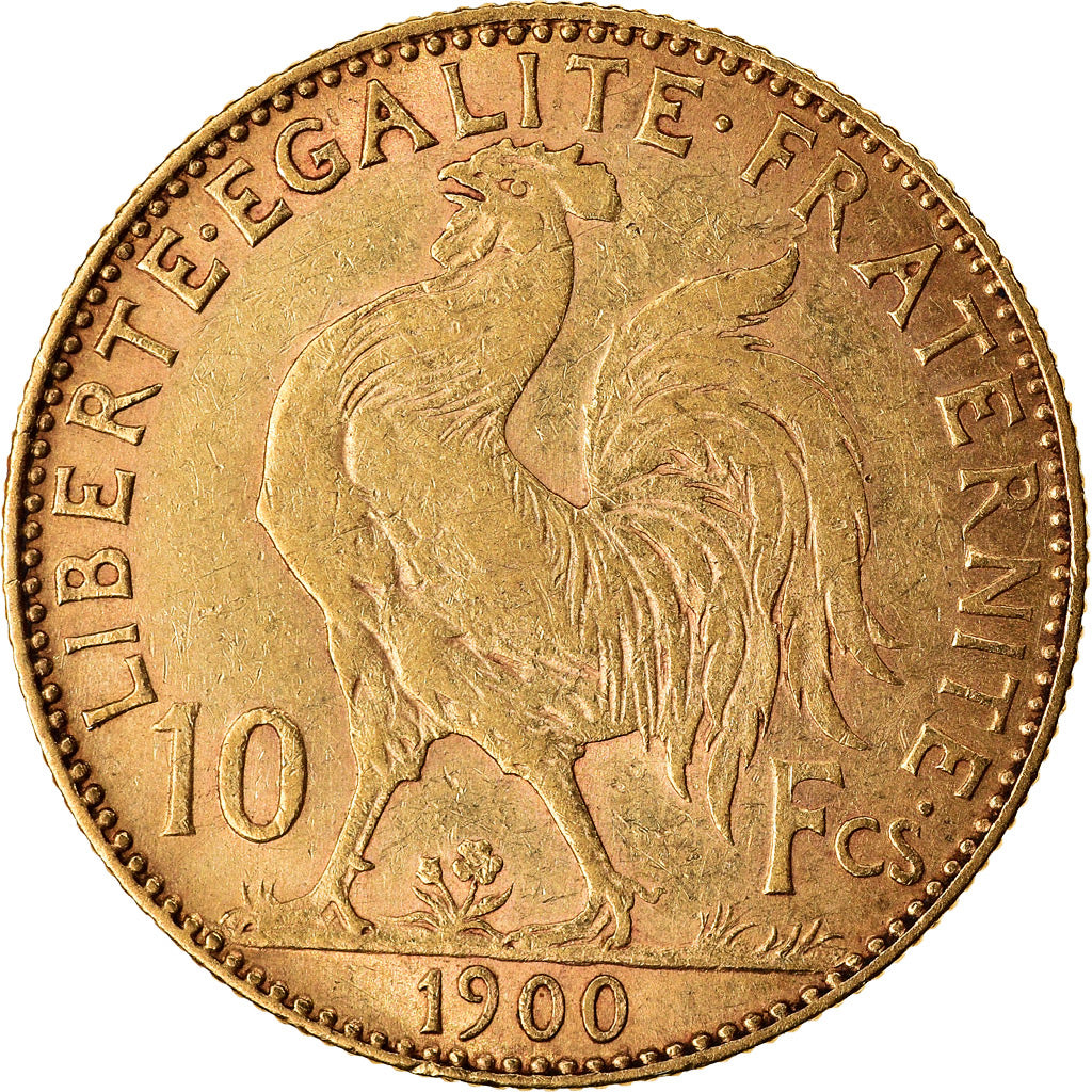 Coin, France, Marianne, 10 Francs, 1900, Paris, EF(40-45), Gold, KM:846