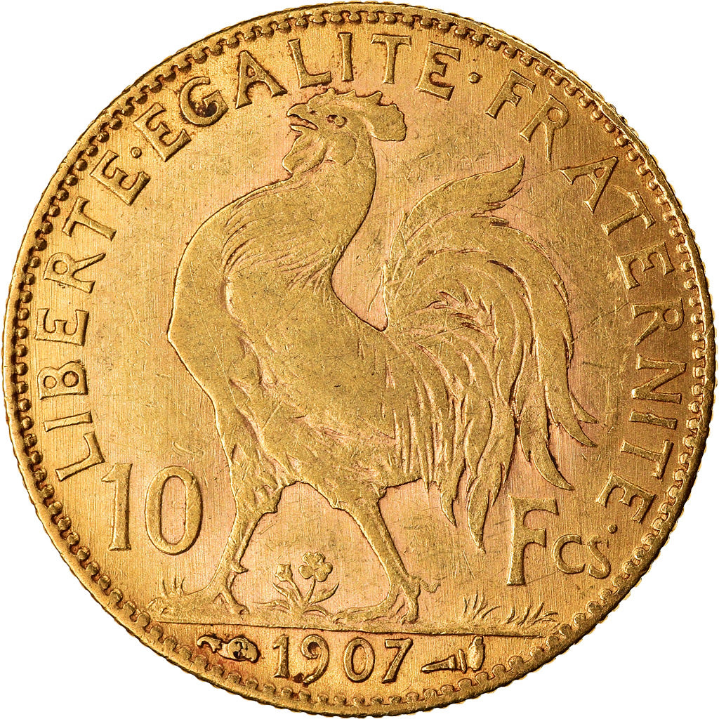 Coin, France, Marianne, 10 Francs, 1907, Paris, EF(40-45), Gold, KM:846