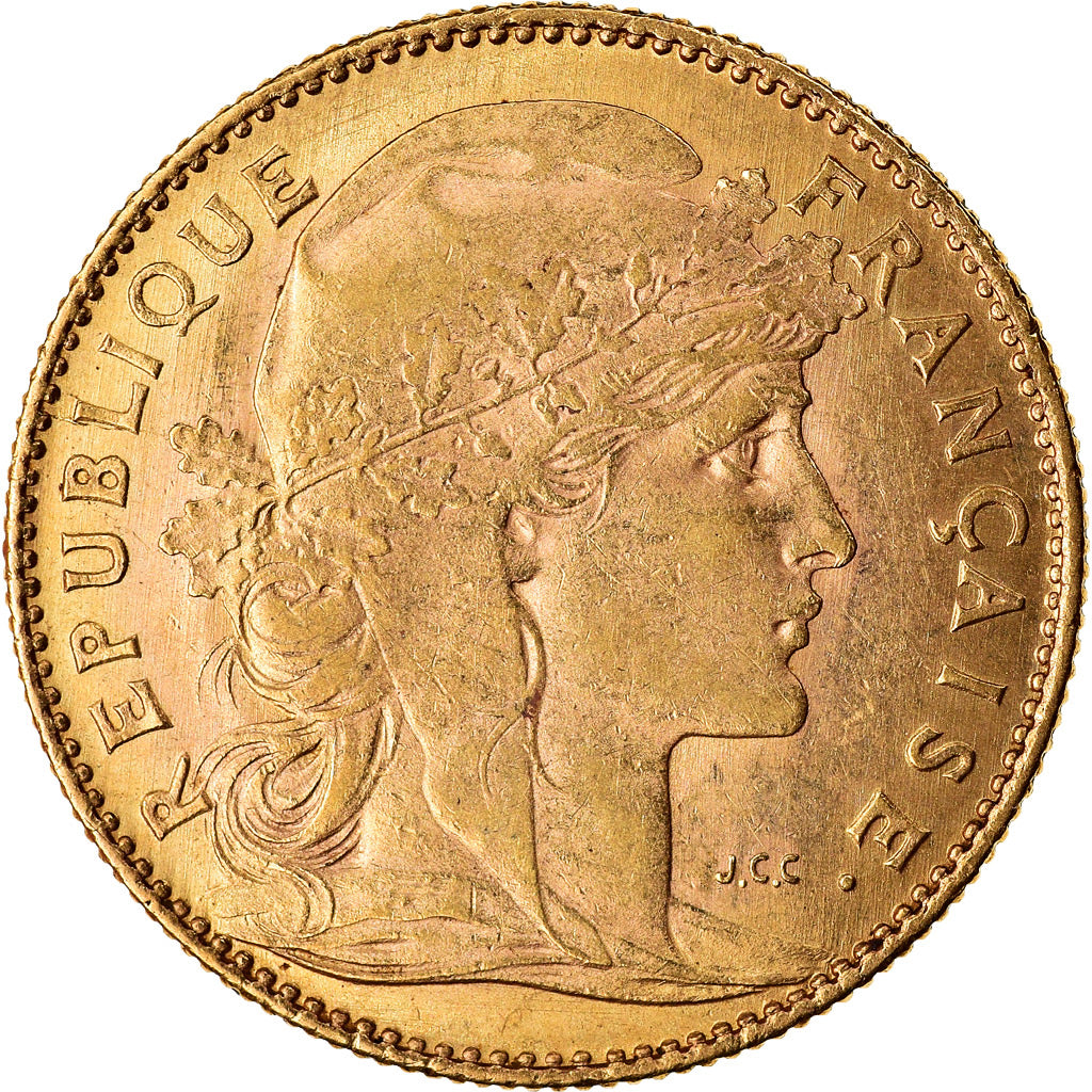 Coin, France, Marianne, 10 Francs, 1907, Paris, AU(50-53), Gold, KM:846
