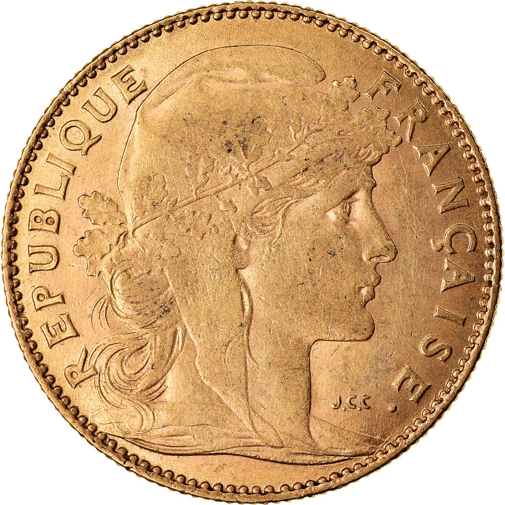 Coin, France, Marianne, 10 Francs, 1910, Paris, EF(40-45), Gold, KM:846