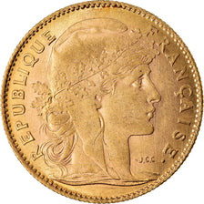 Munten, Frankrijk, Marianne, 10 Francs, 1910, Paris, ZF+, Goud, KM:846