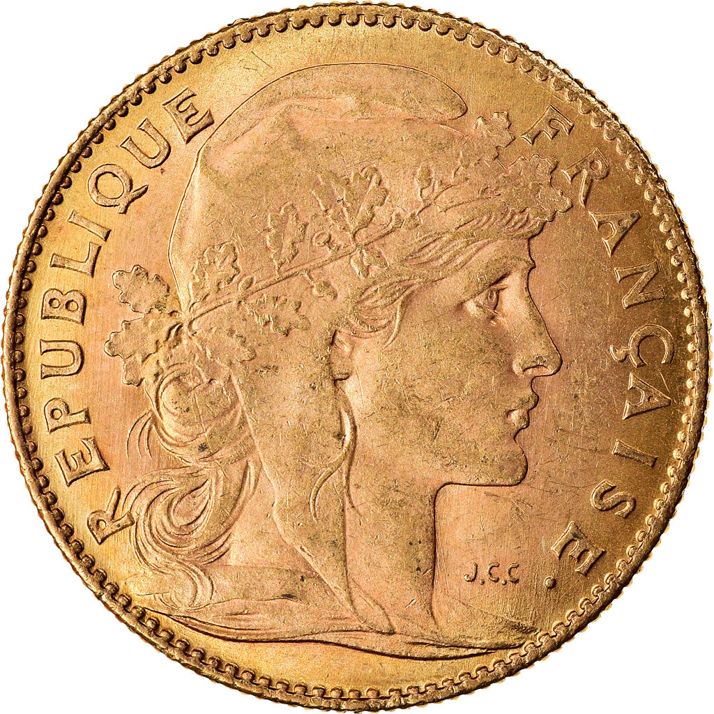 Coin, France, Marianne, 10 Francs, 1910, Paris, AU(55-58), Gold, KM:846