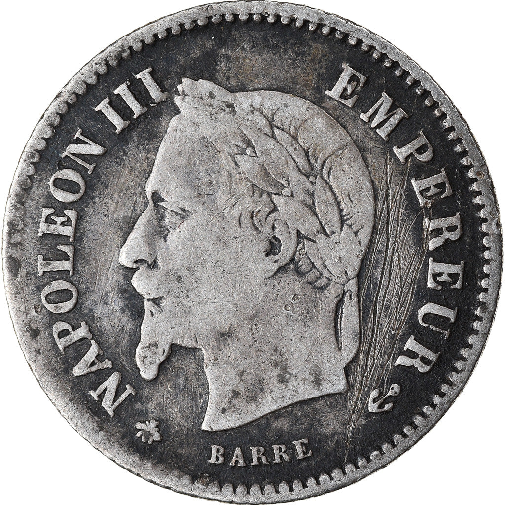 Coin, France, Napoleon III, Napoléon III, 20 Centimes, 1867, Paris, VF(30-35)