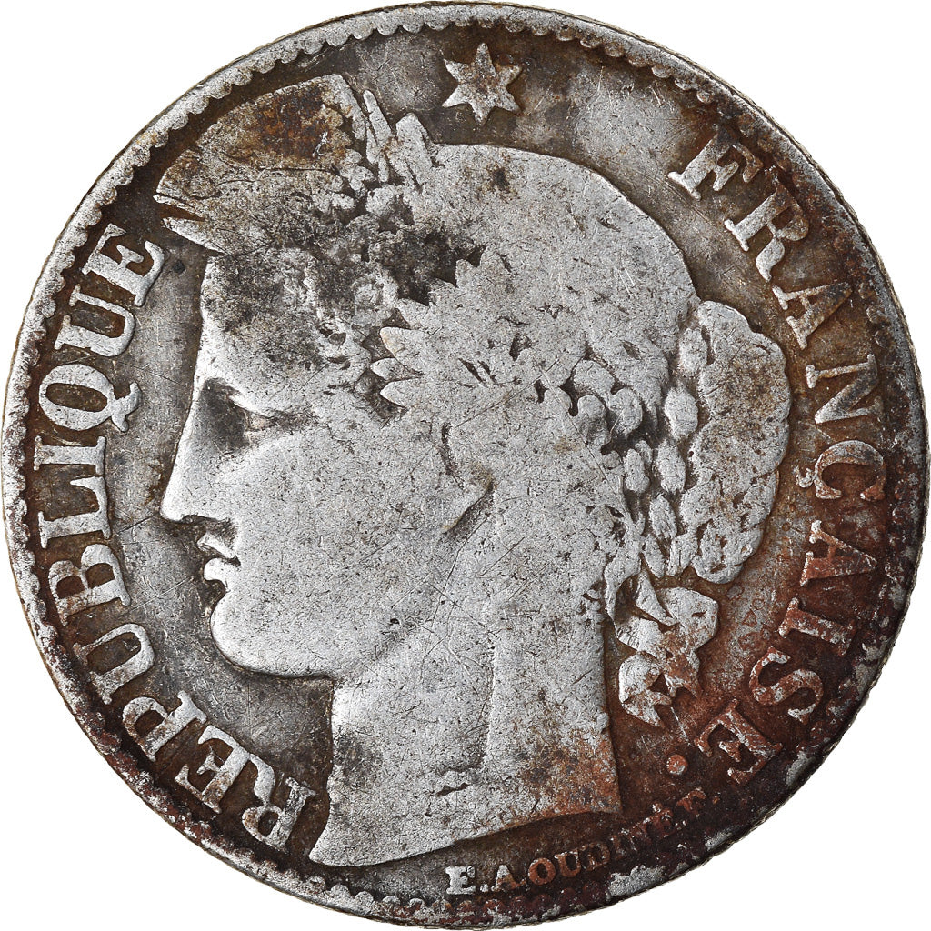 Coin, France, Cérès, 50 Centimes, 1873, Paris, VF(20-25), Silver, KM:834.1