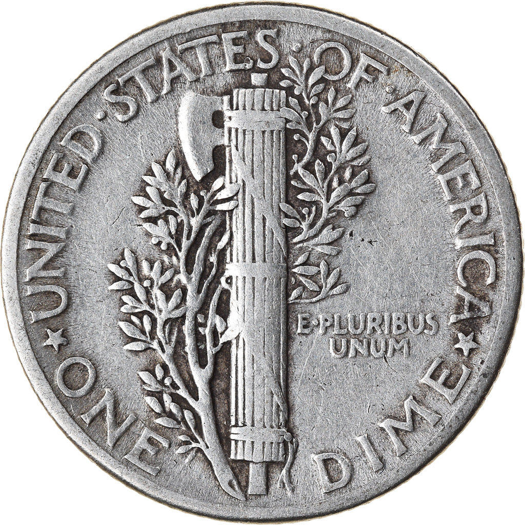 Coin, United States, Mercury Dime, Dime, 1939, U.S. Mint, Philadelphia
