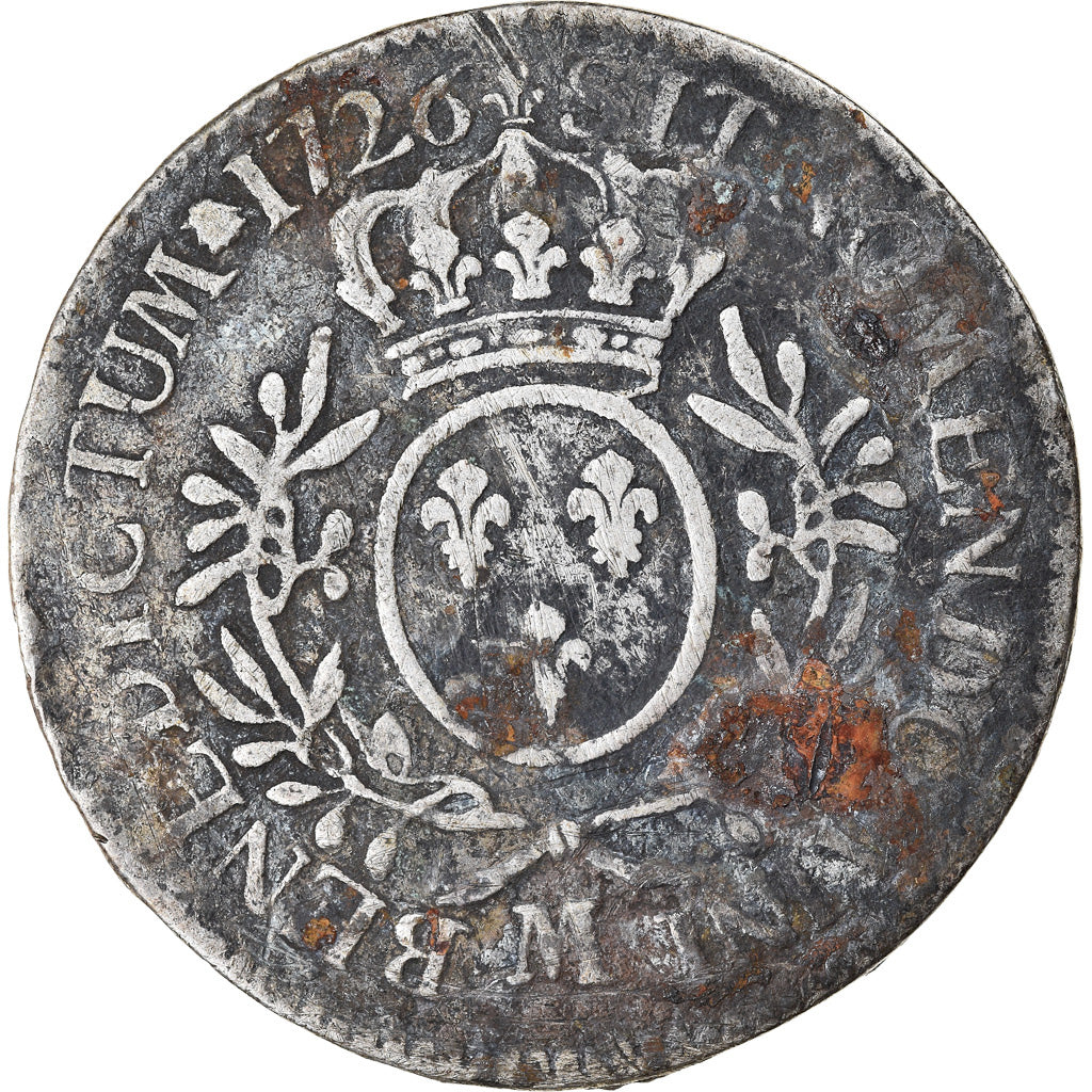 Münze, Frankreich, Louis XV, Écu aux branches d'olivier, Ecu, 1726, Toulouse