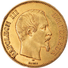 Moneda, Francia, Napoleon III, Napoléon III, 100 Francs, 1855, Paris, MBC, Oro