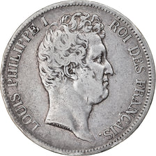 Coin, France, Louis-Philippe, 5 Francs, 1830, Lyon, VF(20-25), Silver, KM:735.4