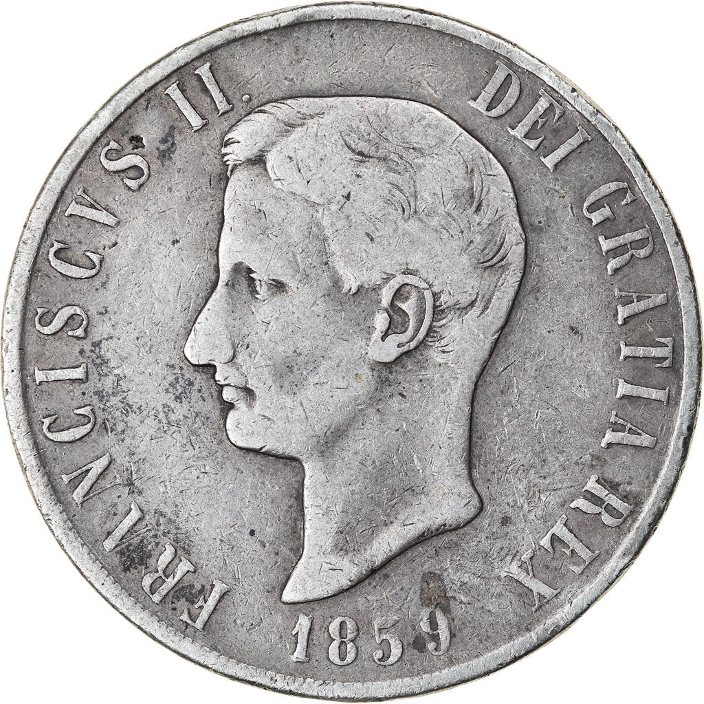 ITALIAN STATES, Francesco II, 120 Grana, 1859, VF(20-25), Silver, KM:381