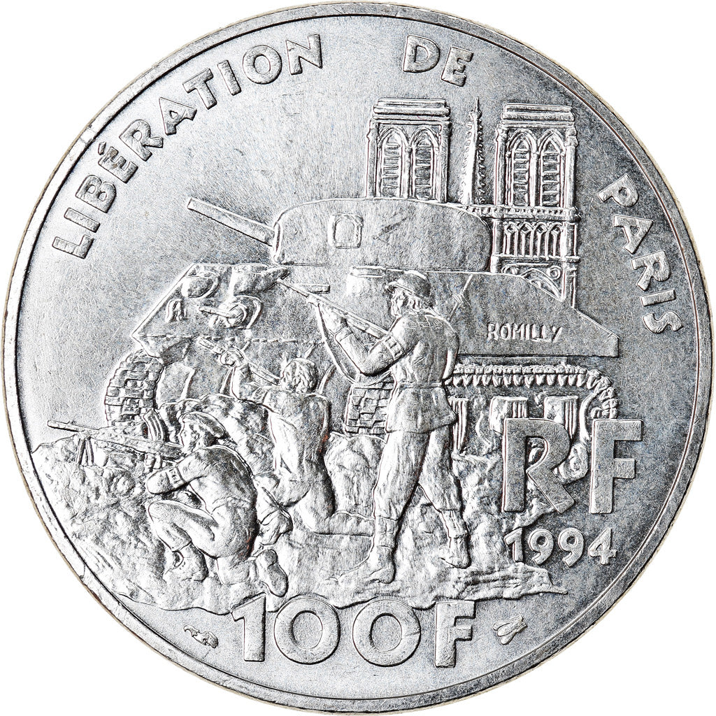Moneta, Francia, Libération de Paris, 100 Francs, 1994, SPL, Argento
