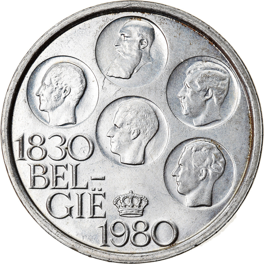 Coin, Belgium, 500 Francs, 500 Frank, 1980,Brussels,AU(55-58),Silver Clad,KM 161