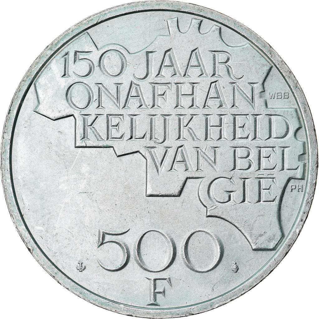 Moneda, Bélgica, 500 Francs, 500 Frank, 1980, Brussels, EBC+, Plata recubierta