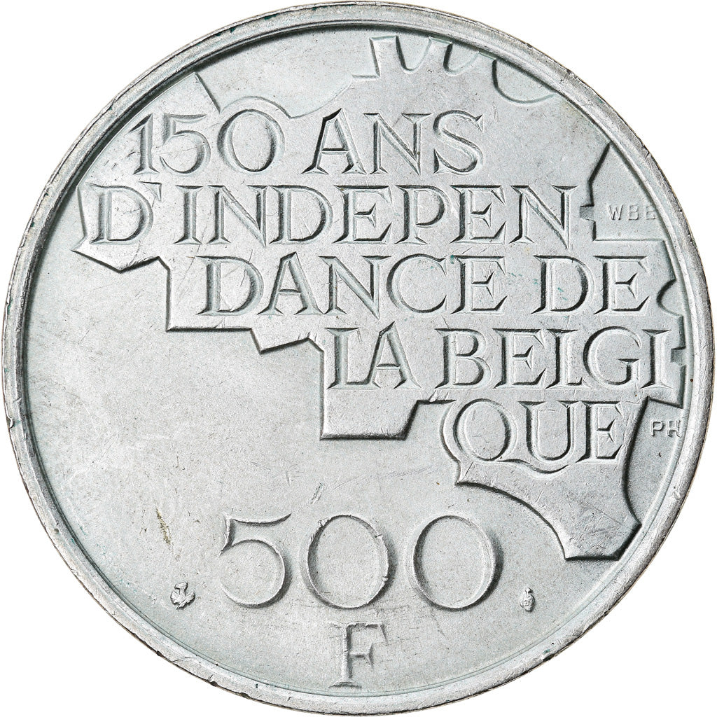 Coin, Belgium, 500 Francs, 500 Frank, 1980, Brussels, MS(60-62), Silver Clad