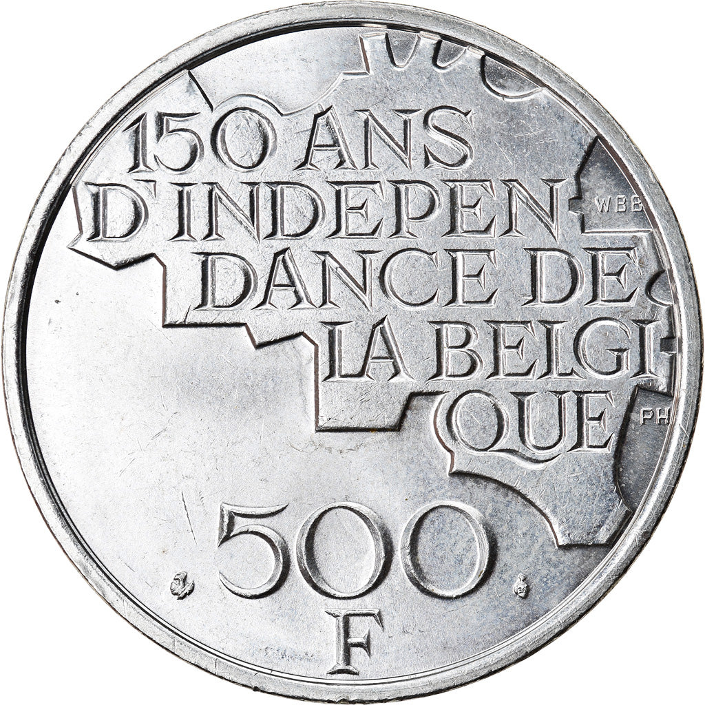 Coin, Belgium, 500 Francs, 500 Frank, 1980, Brussels, MS(60-62), Silver Clad