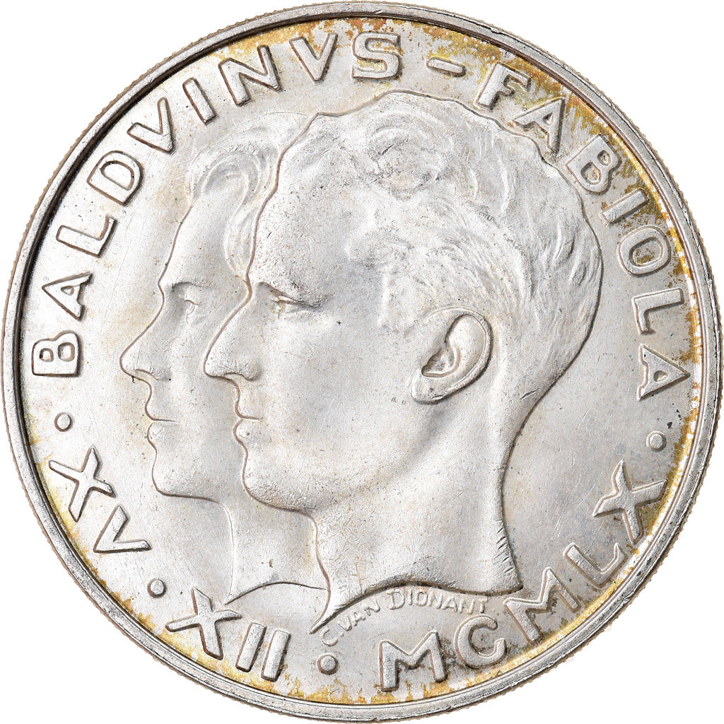 Coin, Belgium, 50 Francs, 50 Frank, 1960, Brussels, MS(63), Silver, KM:152.1