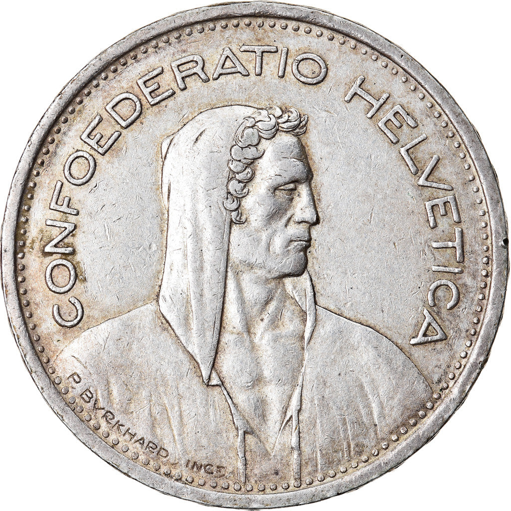 Coin, Switzerland, 5 Francs, 1954, Bern, EF(40-45), Copper-nickel, KM:40a.1