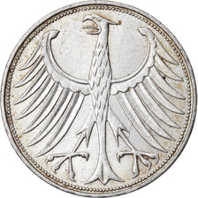 Coin, GERMANY - FEDERAL REPUBLIC, 5 Mark, 1970, Hambourg, EF(40-45), Silver
