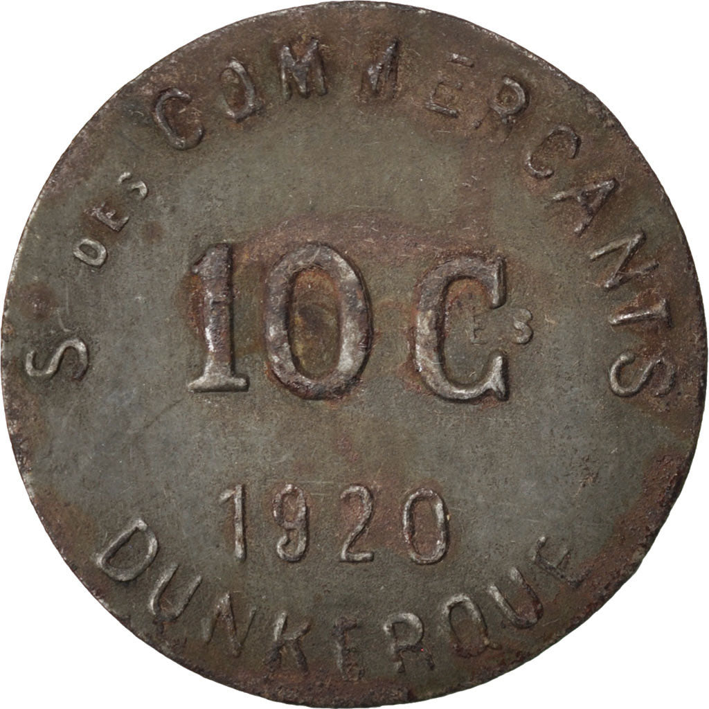 France, 10 Centimes, 1920, VF(30-35), Iron, Elie #10.2, 0.89