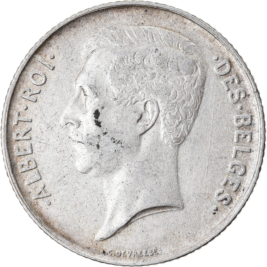 Coin, Belgium, Franc, 1913, AU(50-53), Silver, KM:72