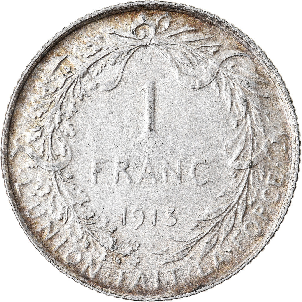 Coin, Belgium, Franc, 1913, AU(50-53), Silver, KM:72