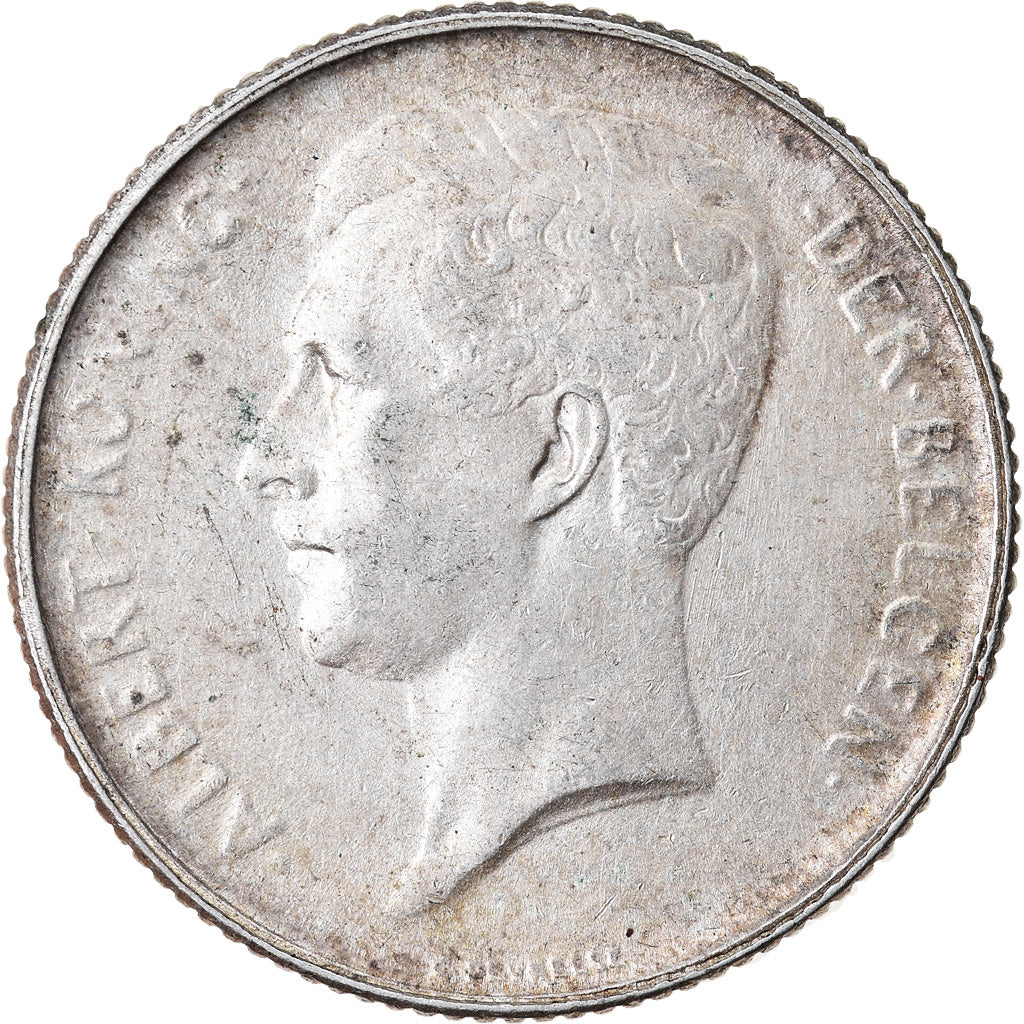 Coin, Belgium, Franc, 1914, AU(50-53), Silver, KM:73.1