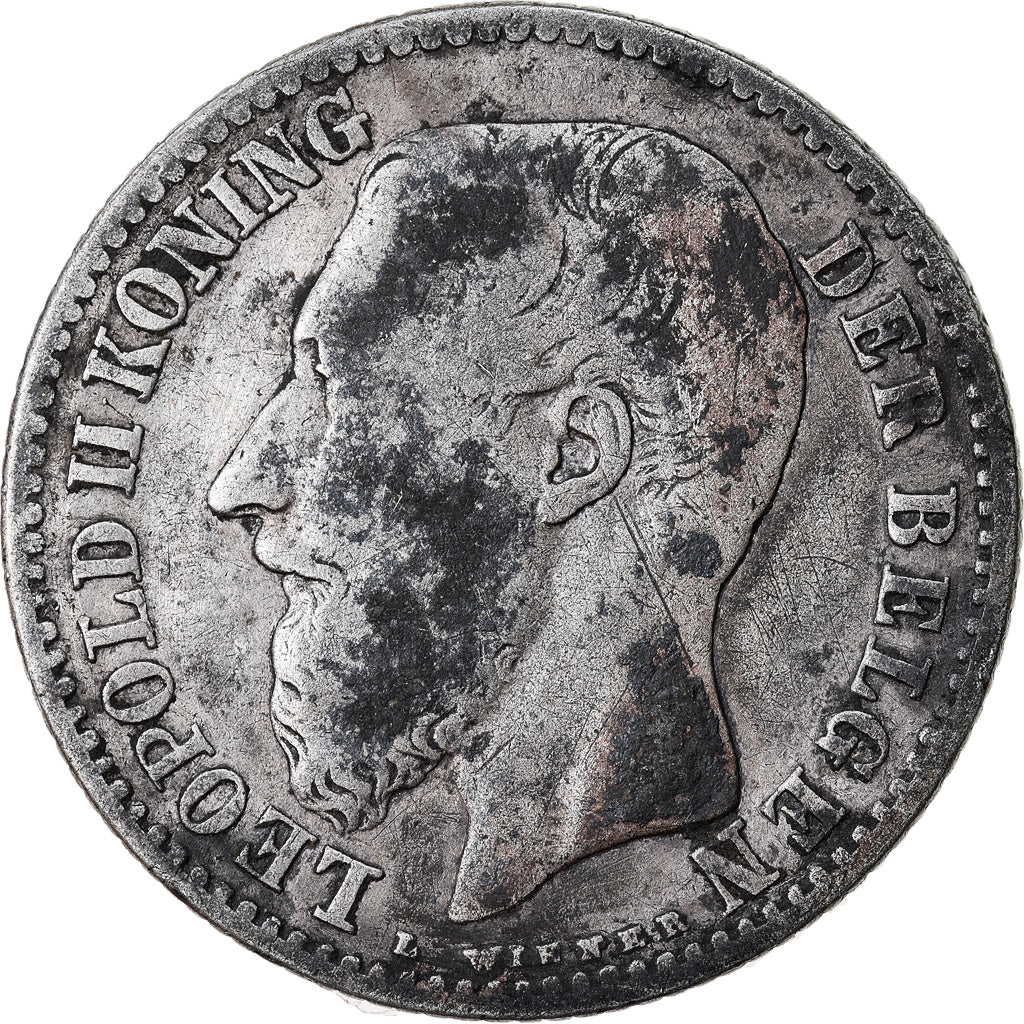 Coin, Belgium, Leopold II, Franc, 1887, VF(20-25), Silver, KM:29.1