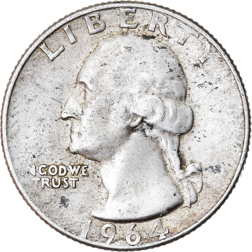 Coin, United States, Washington Quarter, Quarter, 1964, U.S. Mint, Denver