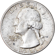Coin, United States, Washington Quarter, Quarter, 1964, U.S. Mint, Denver